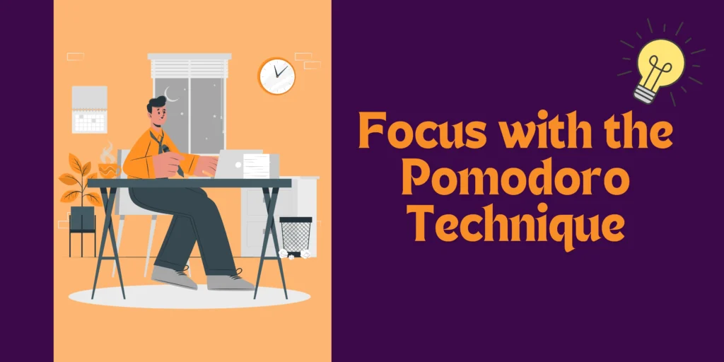 Stop procrastination using the pomodoro technique timer