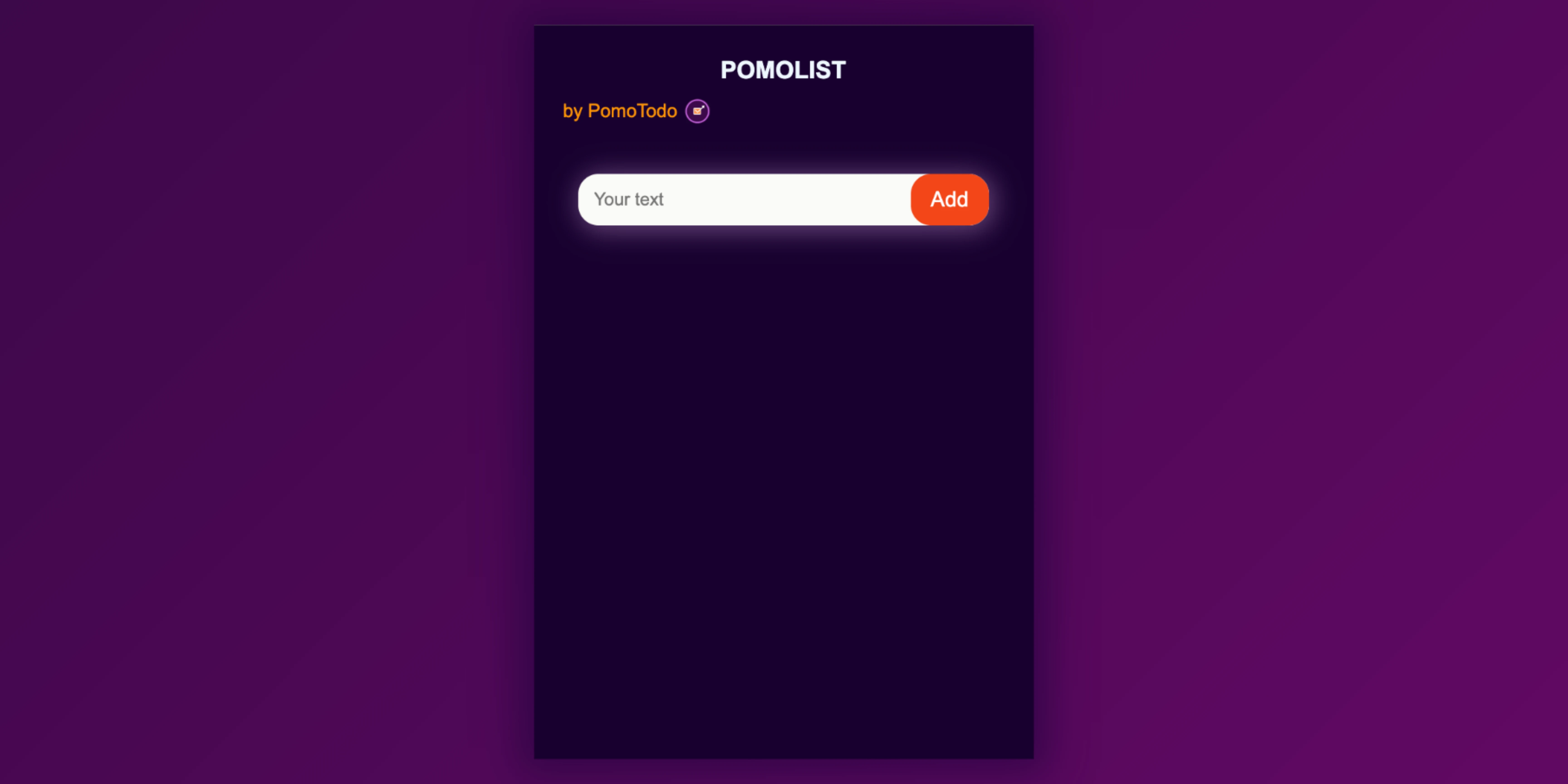 Pomolist image showing the preview of the chrome extension